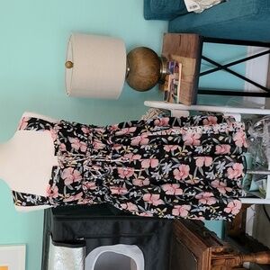 Black tie front dress